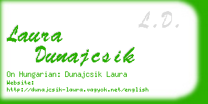 laura dunajcsik business card